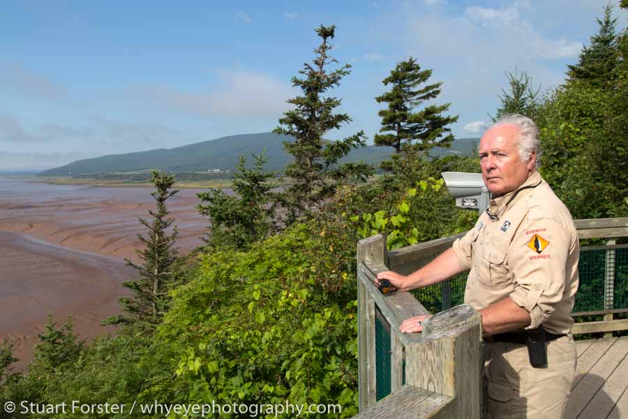Paul, my interpretive guide looking at the mudflats that can be seen from Hopewell Rocks.