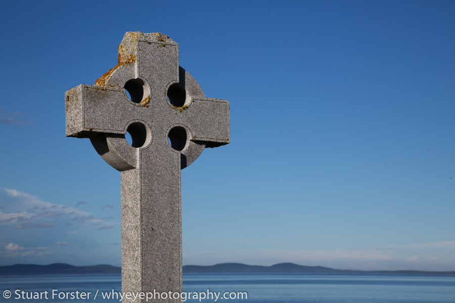 The celtic cross on Water Street in St Andrews by-the-Sea overlooks Passamaquoddy Bay.