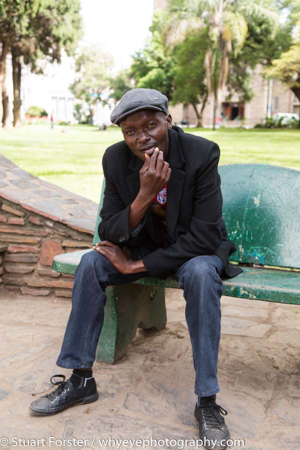 Man at Africa Unity Square in Harare. People make a place and that is reflected in my Zimbabwe travel photography.
