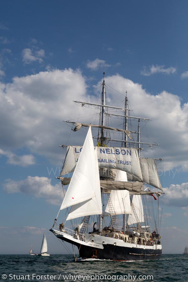The Lord Nelson during the Parade of Sail during the start of the 2018 Tall Ships Race in Sunderland, England