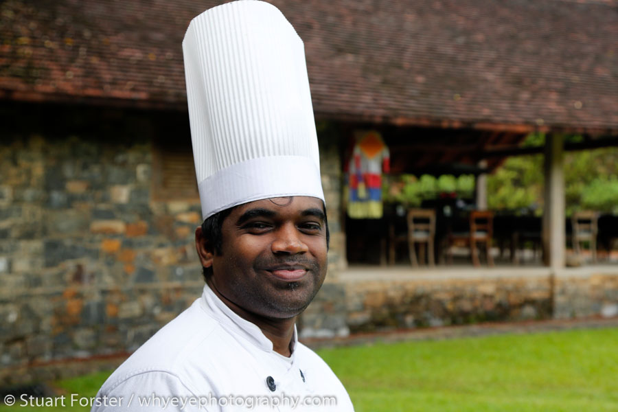 The smiling chef at the Living Heritage Koslanda resort.