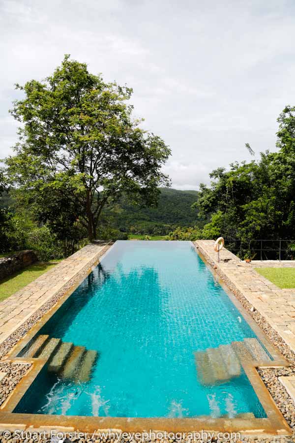 The infinity pool at the Living Heritage Koslanda resort.