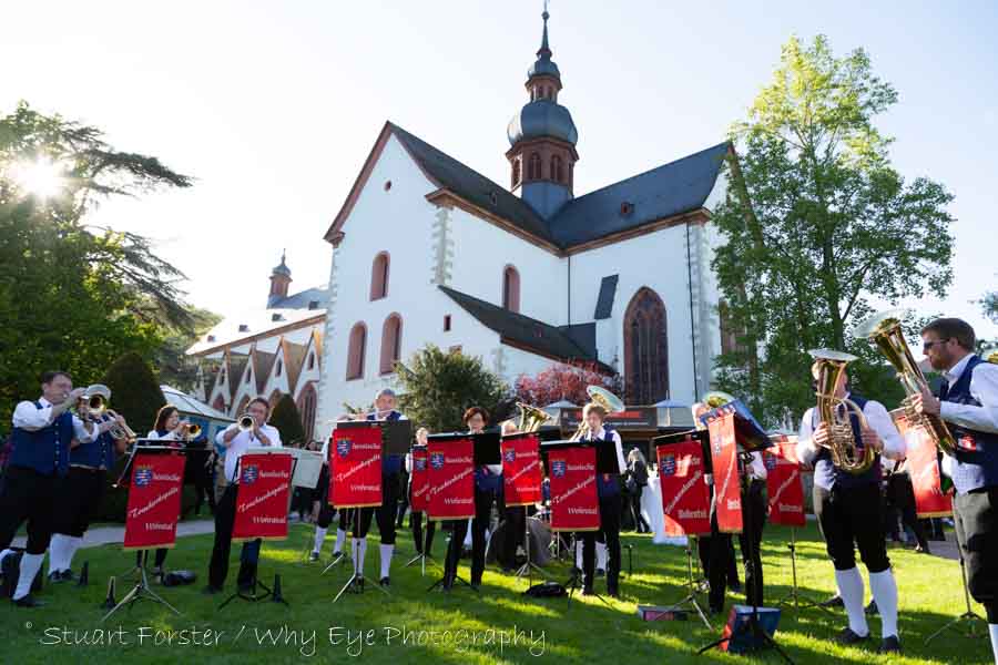 Brass band playing at Eberbach Abbey (Kloster Eberbach).