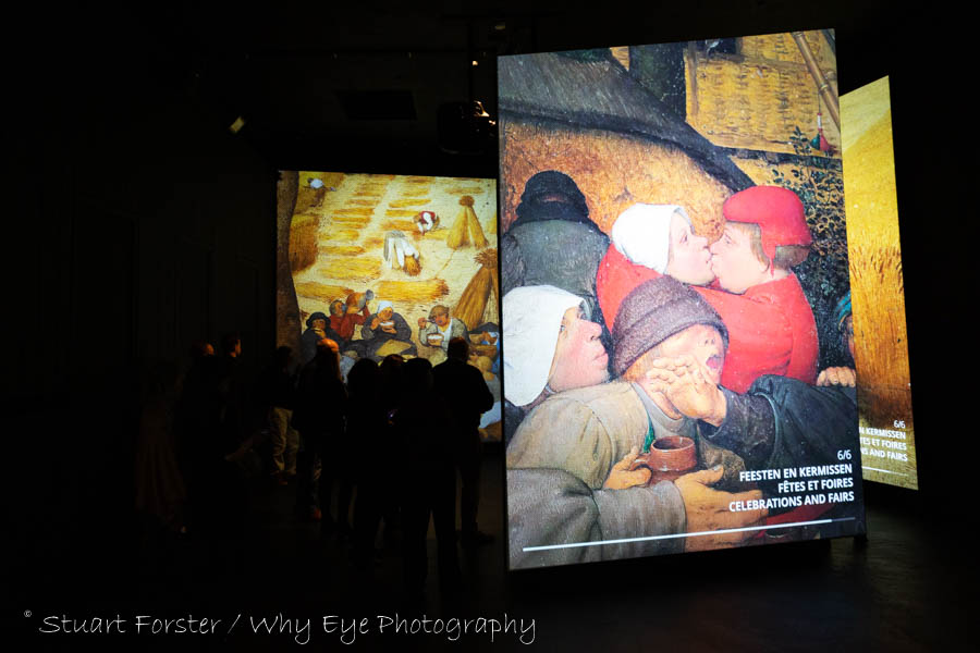 Details of paintings by Pieter Bruegel the Elder displated at the Paleis de la Dynastie in 'Beyond Bruegel'