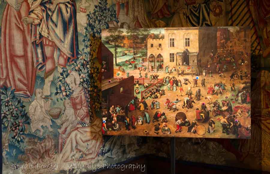 Pieter Bruegel the Elder inspired artwork at the 'Feast of Fools' exhibition in Gaasbeek Castle