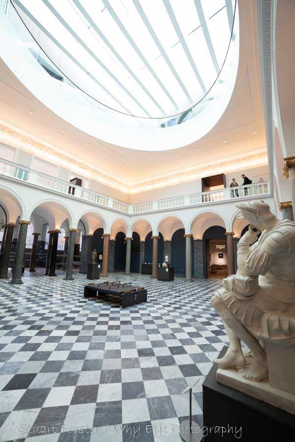 The Sculpture Hall at Aberdeen Art Gallery in Aberdeen, Scotland.